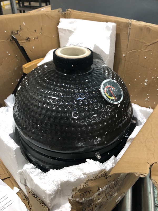 Photo 2 of ***PARTS ONLY*** Aoxun 13" Kamado Grill, Roaster and Smoker. BBQ Grill,Multifunctional Ceramic Barbecue Grill, Egg Outdoor Kitchen Style
