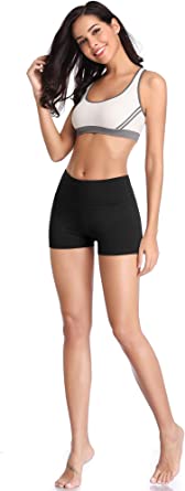 Photo 1 of  Women's High Waist Stretch Athletic Workout Shorts (3-Pack) L/XL