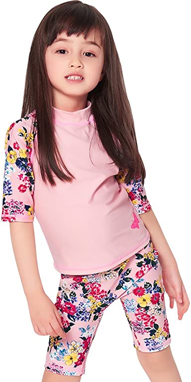 Photo 1 of Julysand Toddler Girls Rash Guard Sets Pink Flowers Modest Swimwear Two Pieces Swimsuit UV Sun Protection Suit
(10)