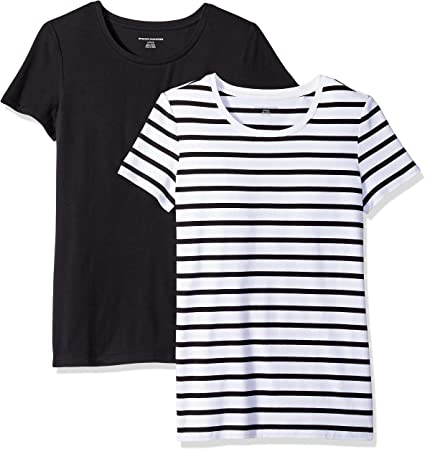 Photo 1 of Amazon Essentials Women's Classic-Fit Short-Sleeve Crewneck T-Shirt, Pack of 2
SIZE: MEDIUM