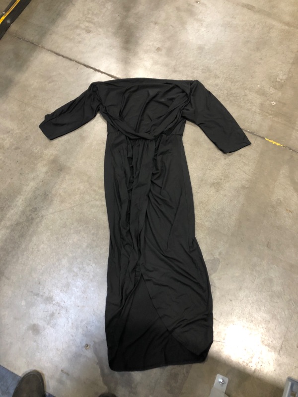 Photo 1 of FANDEE Plus Size Maxi Dress for Women Casual Summer Sundress V-Neck 3/4 Sleeve - SIZE LARGE
