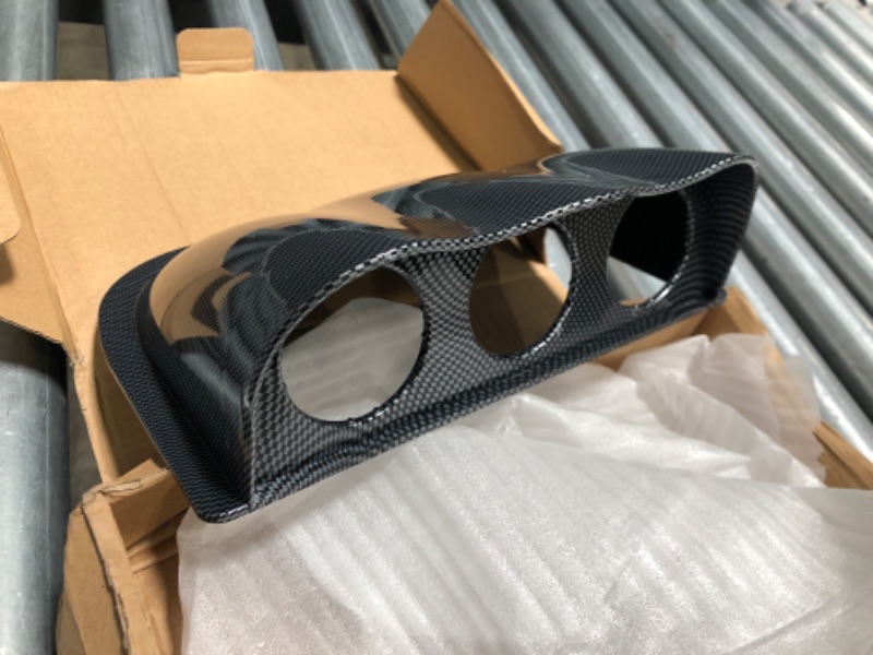 Photo 1 of 52mm / 2in Universal 3 Hole Dashboard Gauge Holder,ABS Triple Gauge Pod Car Dashboard Meter Mount Bracket(Carbon Fiber Style)
