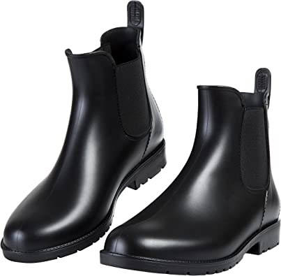 Photo 1 of Asgard Women's Ankle Rain Boots Waterproof Chelsea Boots (7)