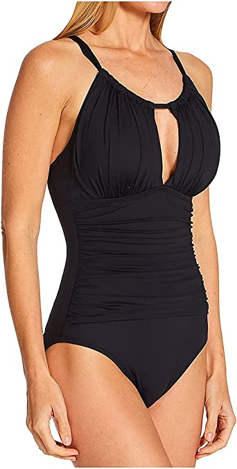 Photo 1 of La Blanca Island Goddess High Neck Mio One-Piece (12)
