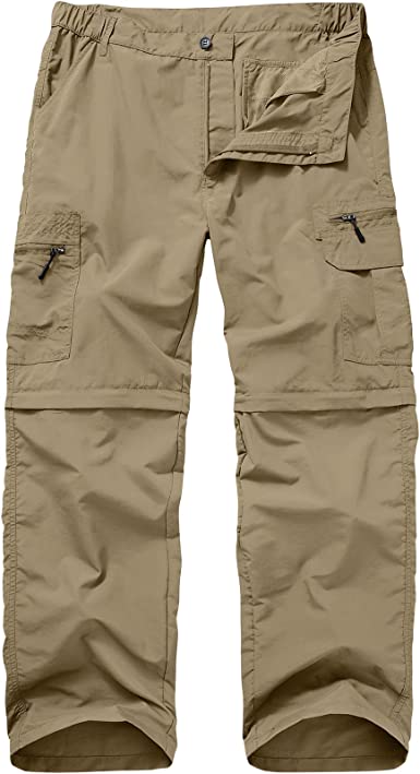 Photo 1 of Mens Hiking Pants Convertible boy Scout Zip Off Shorts Lightweight Quick Dry Breathable Fishing Safari Pants (38)
