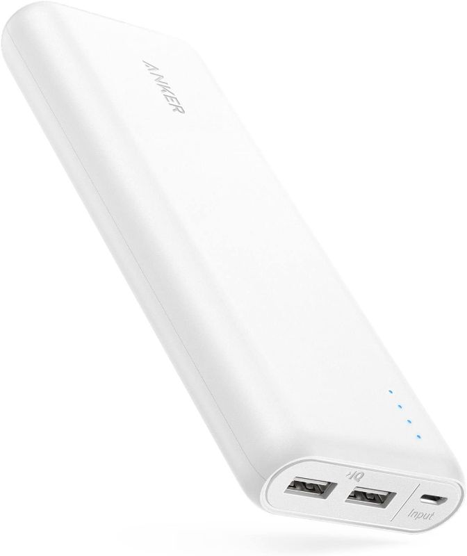 Photo 1 of Anker Portable Charger PowerCore 20100mAh - Ultra High Capacity Power Bank with 4.8A Output, External Battery Pack for iPhone, iPad & Samsung Galaxy & More (White)
