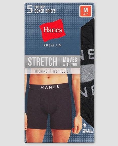 Photo 1 of Hanes Premium Men's 5pk Boxer Briefs - Colors May Vary

