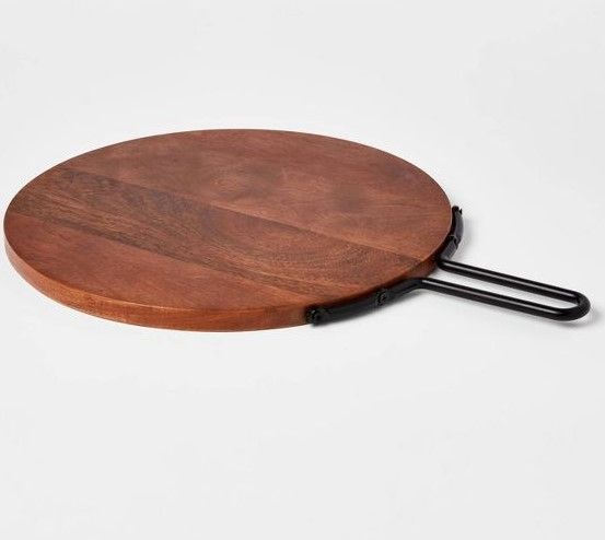 Photo 1 of 18" x 13" Wood Round Serving Board - Threshold™

