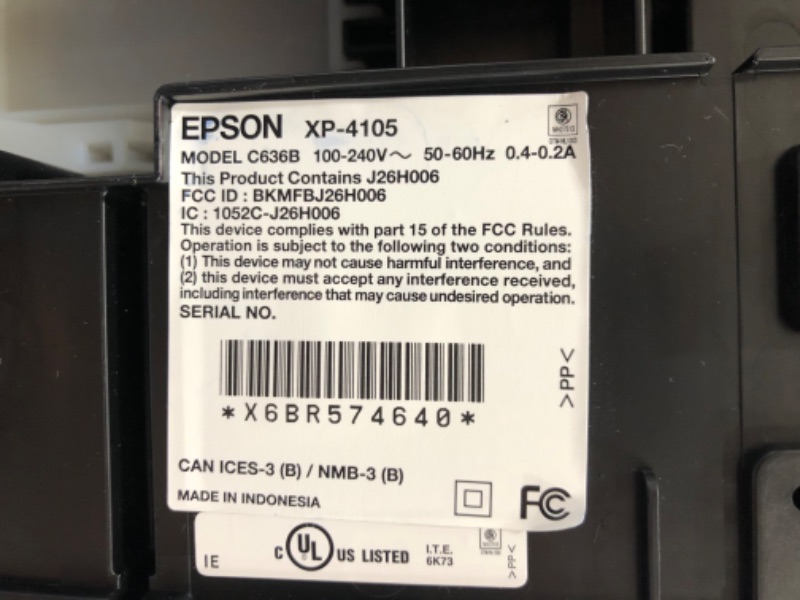 Photo 4 of Epson Expression Home Wireless Small-in-One Printer (XP-4105)

