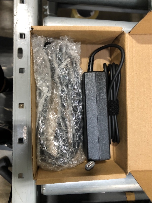 Photo 1 of 65W 45W USB C Laptop Power Replacement Adapter Charger for Lenovo Chromebook/Yoga/ThinkPad L580 L590 E580 E585 P43s P53s with Power Cord
