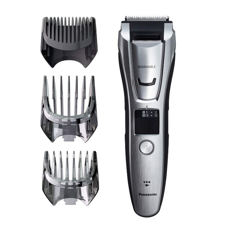 Photo 1 of heavily used**Panasonic Multi-Groomer Men’s Trimmer for Beard, Hair and Body, 39 Trim Length Settings with 3 Attachments, Corded/Cordless Operation – ER-GB80-S (Silver)**MISSING CHARGER**
