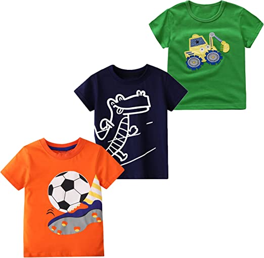 Photo 1 of Deachala Toddler Boys Short Sleeve T-Shirts Kids Cotton Summer Top Cute Clothes 7-8 and 4t Years
