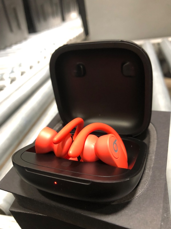 Photo 5 of Powerbeats Pro Wireless Earbuds - Apple H1 Headphone Chip, Class 1 Bluetooth Headphones, 9 Hours of Listening Time, Sweat Resistant, Built-in Microphone - Lava Red
