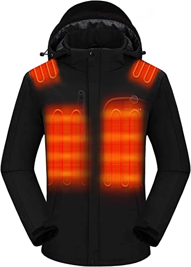 Photo 1 of Venustas Men's Heated Jacket with Battery pack 7.4V, Windproof Electric Insulated Coat with Detachable Hood (XL)
