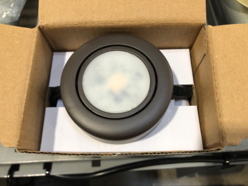 Photo 2 of GetInLight Swivel LED Puck Light with ETL List, Recessed or Surface Mount Design, Bright White 4000K, Bronze Finished, Power Cord Not Included, IN-0107-1-BZ-40
