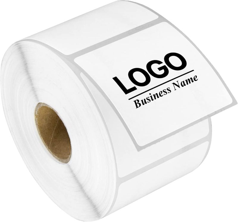 Photo 1 of 2" x 2" Square Direct Thermal Label - Compatible with Rollo Label Printer & Zebra Desktop Printers – 1” Core, Multipurpose Candle QR Barcode Labels, Adhesive & Perforated - 20 Rolls, 750/Roll
