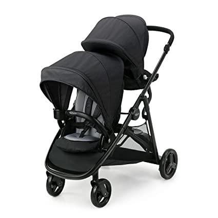 Photo 1 of Graco Ready2Grow LX 2.0 Double Stroller Features Bench Seat and Standing Platform Options, Gotham
