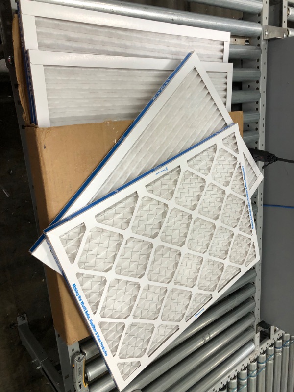 Photo 2 of Aerostar 20x25x1 MERV 11 Pleated Air Filter, AC Furnace Air Filter, 4 Pack (Actual Size: 19 3/4"x24 3/4"x3/4")
