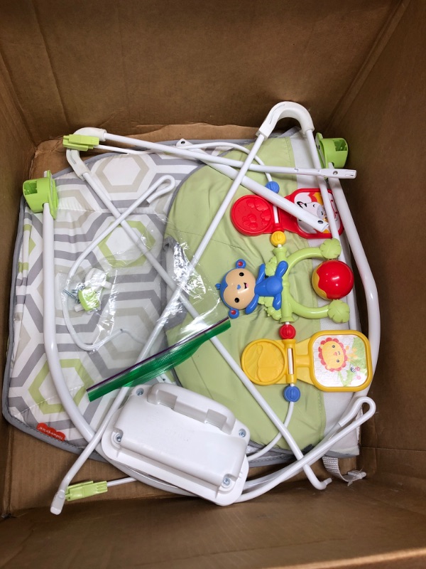 Photo 2 of Fisher-Price Baby Bouncer - Geo Meadow, Infant Soothing and Play Seat, Multi
