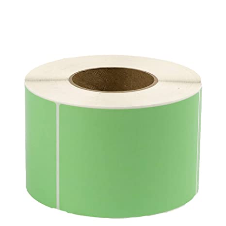 Photo 1 of 4x6 Fluorescent Green Thermal Transfer Labels (3" Core) - 1000 Labels/Roll - 4 Rolls,