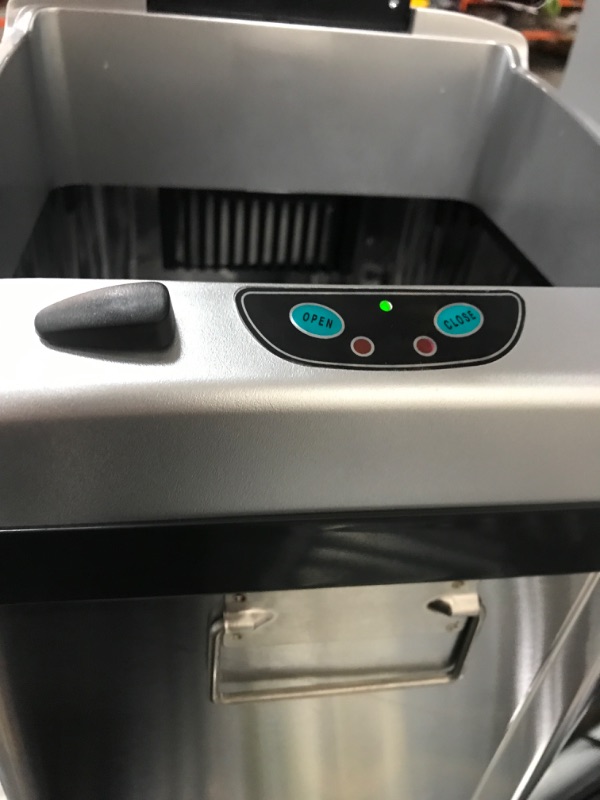 Photo 1 of iTouchless 13 Gallon Stainless Steel Touchless Trash Can with AC Adapter Platinum Limited Edition, Odor Control System Kitchen Bin