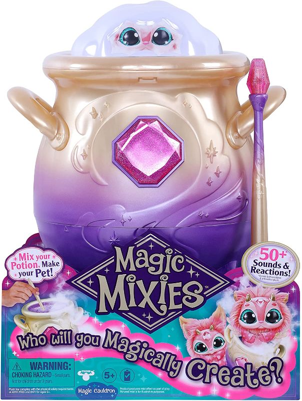 Photo 1 of Magic Mixies Magical Misting Cauldron with Interactive 8 inch Pink Plush Toy and 50+ Sounds