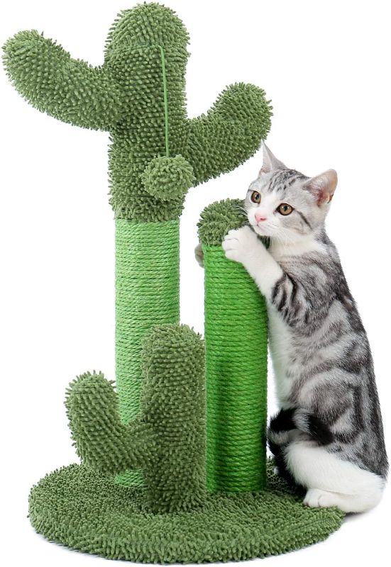 Photo 1 of **MISSING PARTS** PAWZ Road Cat Scratching Post Cactus Cat Scratcher Featuring with 3 Scratching Poles and Dangling Ball
