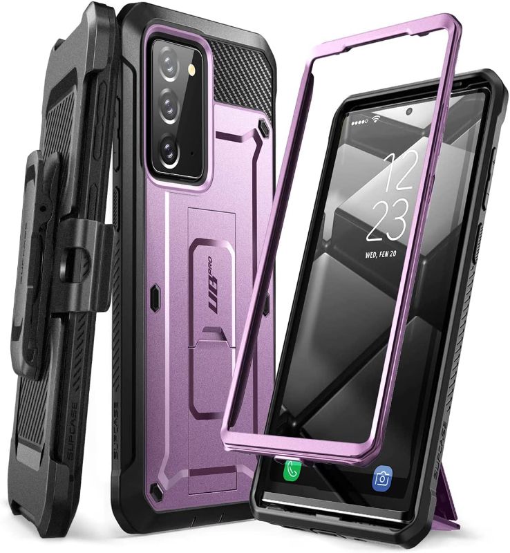 Photo 1 of SUPCASE Unicorn Beetle Pro Series Case for Samsung Galaxy Note 20 (2020 Release), Full-Body Rugged Holster & Kickstand Without Built-in Screen Protector (Purple)
