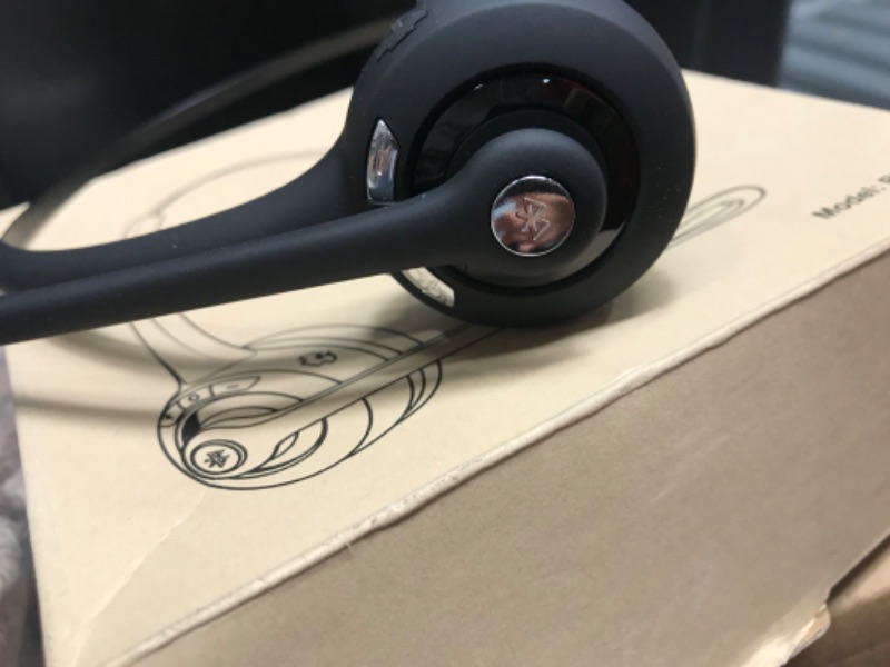 Photo 2 of Bluetooth Headset with Microphone,V5.1,Noise Canceling Wireless On Ear Headphones, Bluetooth Headphones with Mic, Phone Headset Mute Button for for Laptop, Skype, Call Centers, Office, Trucker