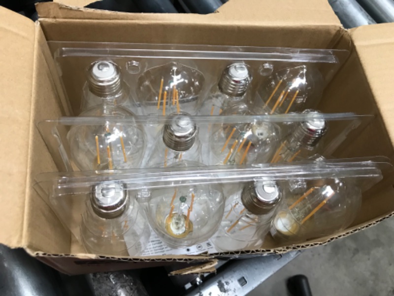 Photo 2 of 12-Pack Vintage 7W ST58 LED Edison Light Bulbs 60W Equivalent, 850Lumens, 3000K Soft Warm White, E26 Base LED Filament Bulbs, CRI90+, Antique Glass Style Great for Home, Bedroom, Office, Non-Dimmable
