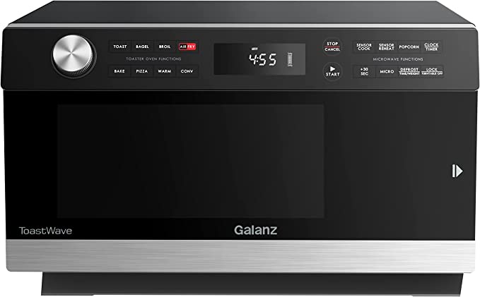 Photo 1 of Galanz GTWHG12S1SA10 4-in-1 ToastWave with TotalFry 360, Convection, Microwave, Toaster Oven, Air Fryer, 1000W,1.2 Cu.Ft, LCD Display, Cook, Sensor Reheat, Stainless Steel
