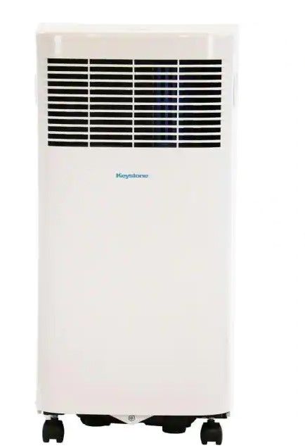 Photo 1 of Keystone 9000 BTU (ASHRAE) 5000 BTU (DOE) Portable Air Conditioner w/ Remote 200 Sq.Ft. LED Display, Timer, Wheels in in White