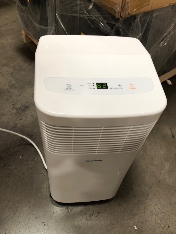 Photo 2 of Keystone 9000 BTU (ASHRAE) 5000 BTU (DOE) Portable Air Conditioner w/ Remote 200 Sq.Ft. LED Display, Timer, Wheels in in White