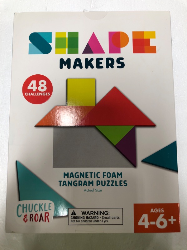 Photo 2 of Chuckle & Roar Shape Makers Magnetic Foam Tangrams Game
