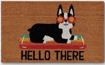 Photo 1 of 4 PACK: 1'6"x2'6" Hello Summer Dog Doormat Natural - Sun Squad™

