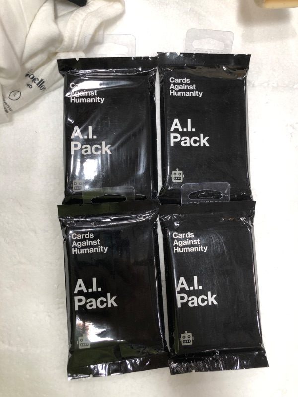 Photo 2 of 4PK-Cards Against Humanity A.I. Pack Card Game

