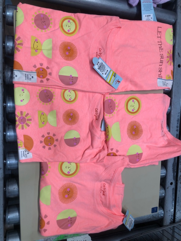 Photo 2 of 5PK-GIRL LET THE SUNSHINE SHORT SLEEVE GRAPHIC SHIRT (SIZE M,L,XL)