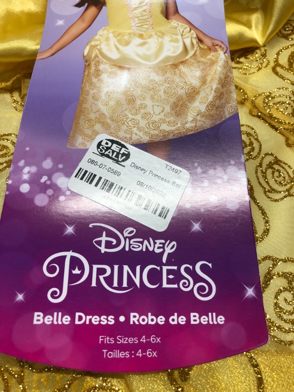 Photo 2 of Disney Princess Belle Dress- SIZE:4-6

