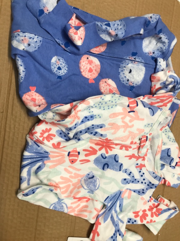 Photo 2 of Carter's Just One You® Toddler Girls' Blowfish Sea Print Footed Pajama - Blue/Pink- SIZE  2T 