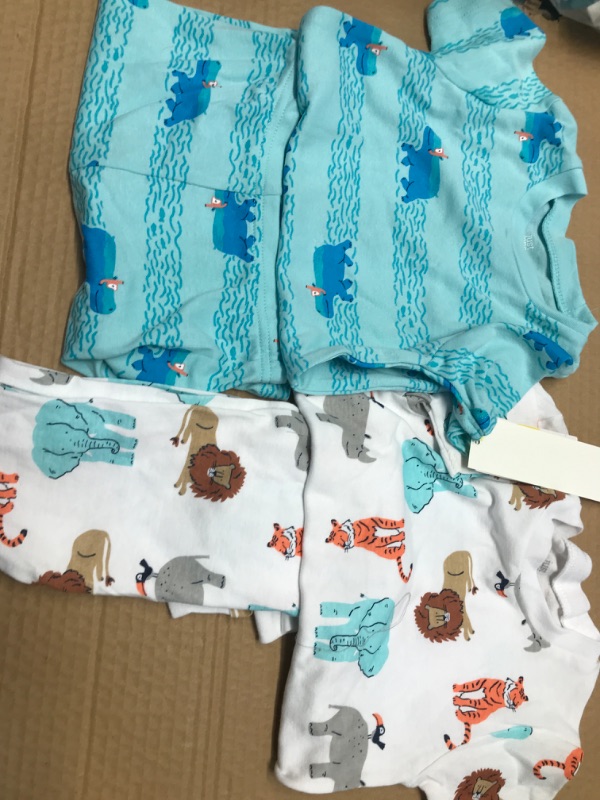 Photo 2 of Carter's Just One You® Toddler Boys' Safari Seat Hippos Pajama Set - Blue- SIZE 4T 