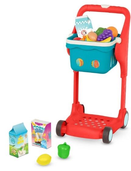 Photo 1 of B. play - Shopping Cart & Play Food - Shop & Glow Toy Cart

