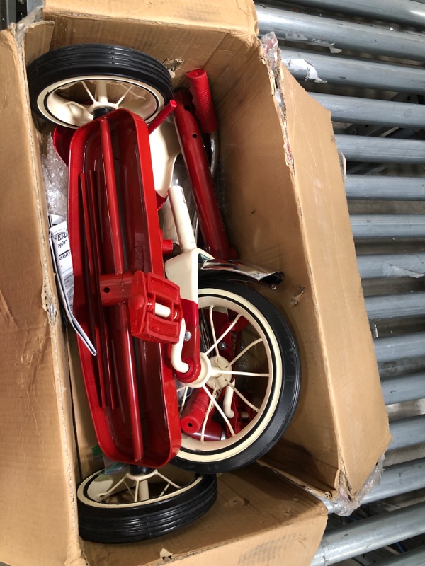 Photo 2 of Radio Flyer Classic Red Push Tricycle with Handle