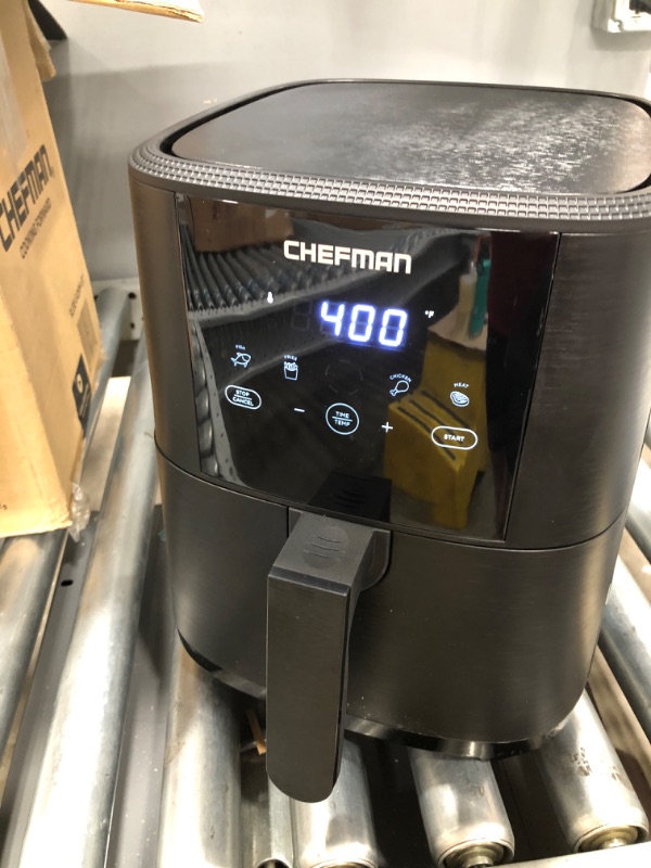 Photo 2 of Chefman TurboFry Touch Air Fryer, The Most Compact And Healthy Way To Cook Oil-Free, One-Touch Digital Controls And Shake Reminder For The Perfect Crispy And Low-Calorie Finish, 5 Quart
