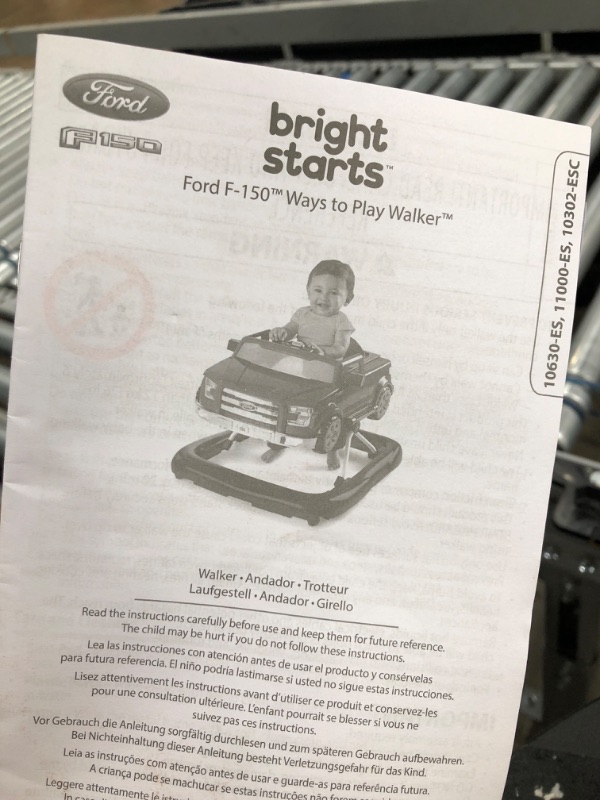 Photo 1 of Bright Starts Ford F-150 Ways to Play 4-in-1 Baby Activity Push Walker, Red, Age 6 months+
