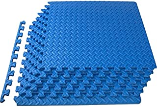 Photo 1 of Prosource Puzzle Exercise Mat Eva Foam Interlocking Tiles (Blue)