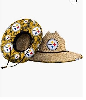 Photo 1 of FOCO NFL Team Logo Floral Straw Sun Hat