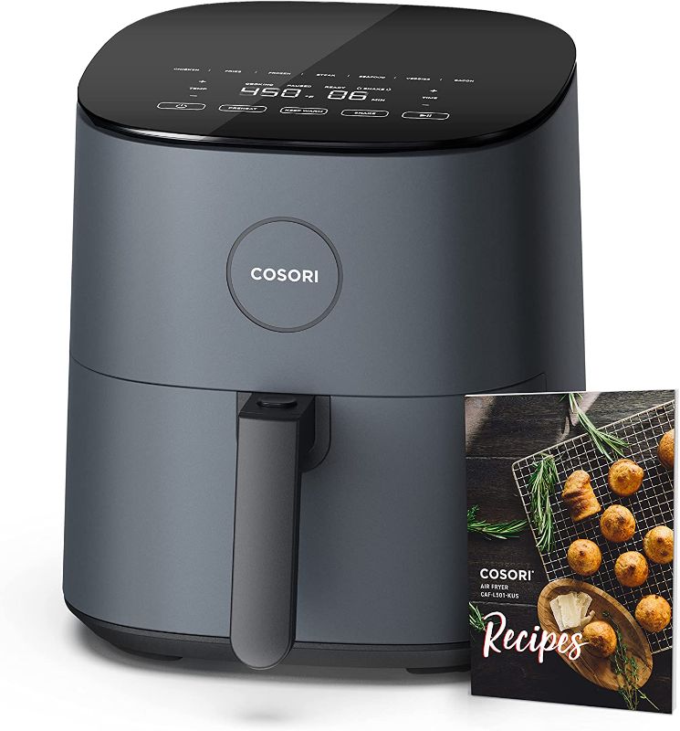 Photo 1 of COSORI Air Fryer, 5 QT, 9-in-1 Airfryer Compact Oilless Small Oven, Dishwasher-Safe, 450? , 30 Exclusive Recipes, Tempered Glass Display, Nonstick Basket, Quiet, Fit for 2-4 People
