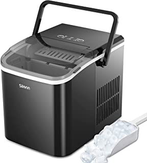 Photo 1 of ***PARTS ONLY*** Silonn Countertop Ice Maker Machine, Portable Ice Makers Countertop with Handle, Makes up to 27 lbs. of Ice Per Day, 9 Cubes in 7 Mins, Self-Cleaning Ice Maker with Ice Scoop and Basket
