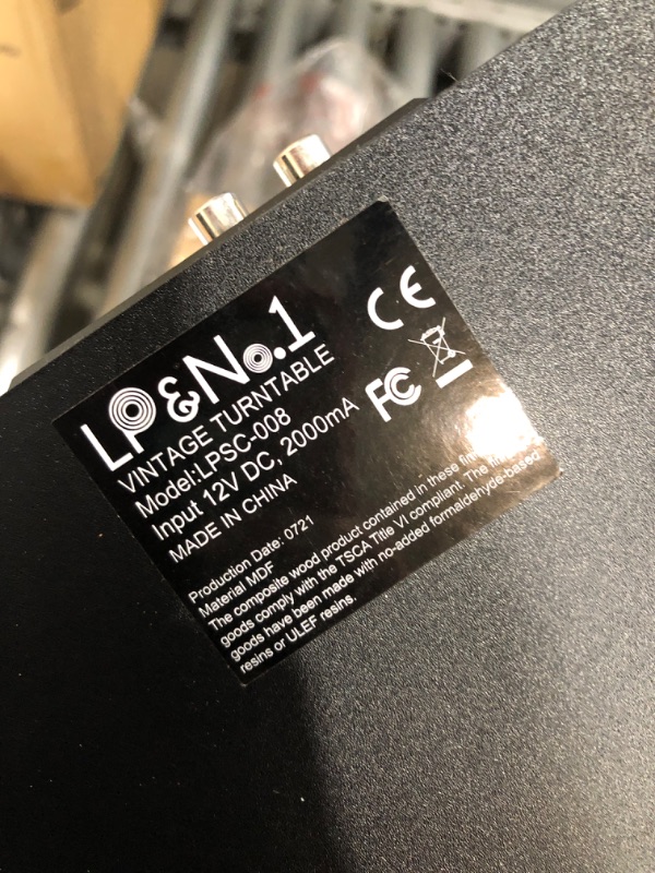 Photo 4 of *DAMAGED* LP&No.1 Bluetooth Vinyl Record Player with External Speakers, 3-Speed Belt-Drive Turntable for Vinyl Albums with Auto Off and Bluetooth Input
