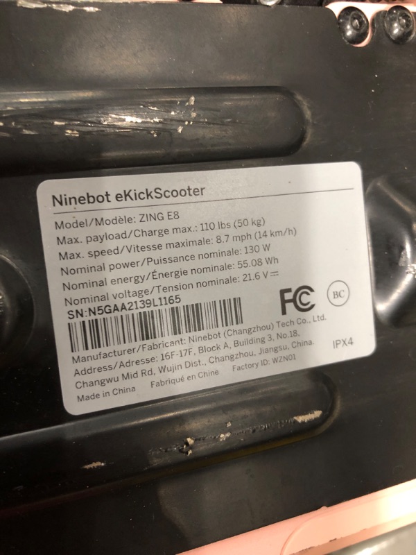 Photo 4 of **CANT CONNECT TO BLUETOOTH** Segway Ninebot eKickScooter ZING E8, E10, C10,and C8 Electric Kick Scooter for Kids, Teens, Boys and Girls, Lightweight and Foldable, Pink, Blue, Yellow, Dark & Light Grey
